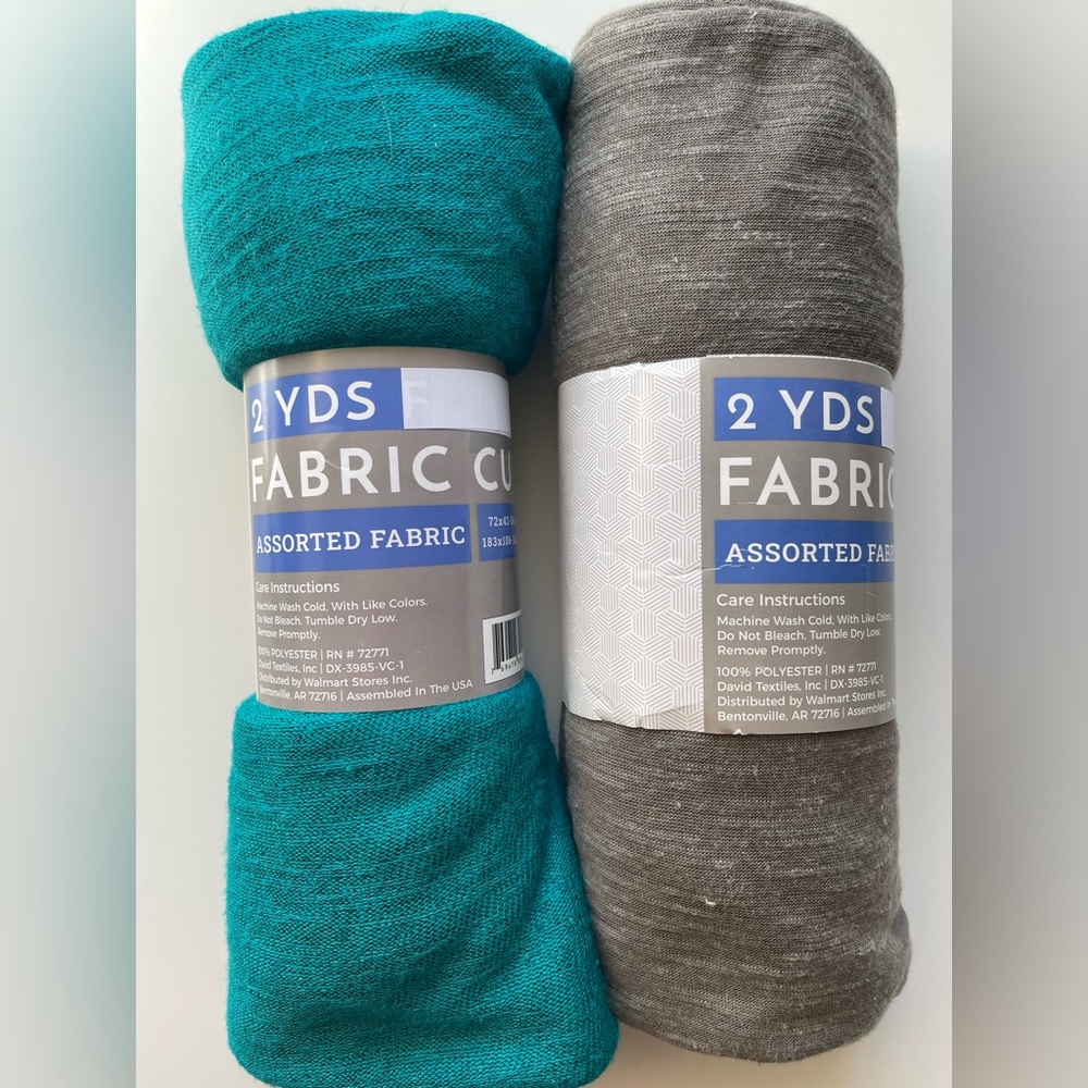 ✨$5 OFF BUNDLE✨2 YD Each Knit Fabric Gray Green Teal Stretch Knit Apparel Sewing